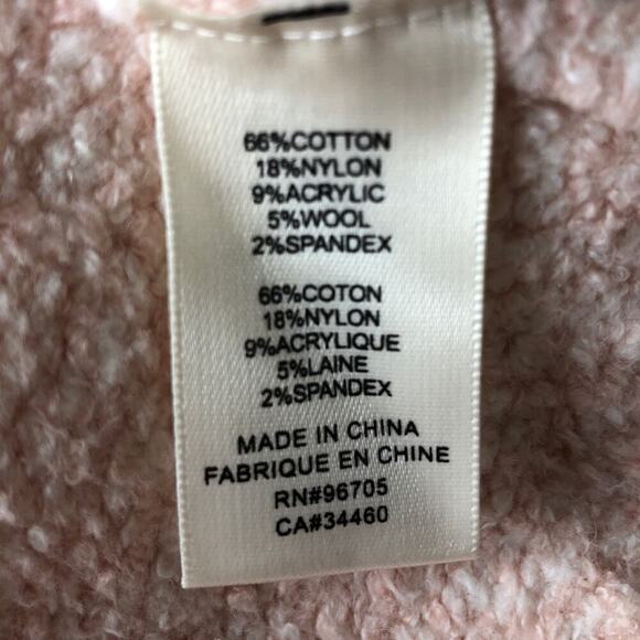 La Vie Rebecca Taylor Sweater Cotton Blend Marbled Boucle Knit Pullover Pink M - Picture 7 of 9